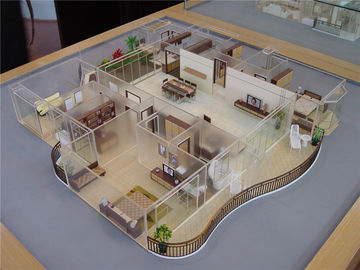 Model 3D wnętrza domu planu, modele architektoniczne projekt domu handlowego