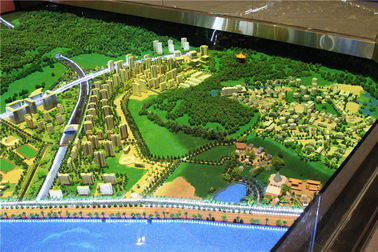 Model wielkogabarytowego miniaturowego miasta do drewnianej płyty podstawy urbanistycznej