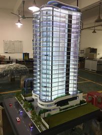 Ręcznie robiony akrylowy model architektoniczny / wysoki budynek Model z diodą LED